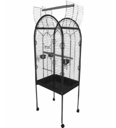 Topmast Papegaaienkooi JOAN Zwart 55 x 55 x 160 cm