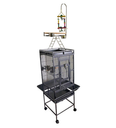 Topmast Papegaaienkooi Paco Antraciet 46 x 46 x 155 cm