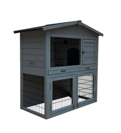 Topmast Konijnenhok hout 101 X 55 X 100 CM grey washed