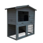 Topmast Konijnenhok hout 101 X 55 X 100 CM grey washed