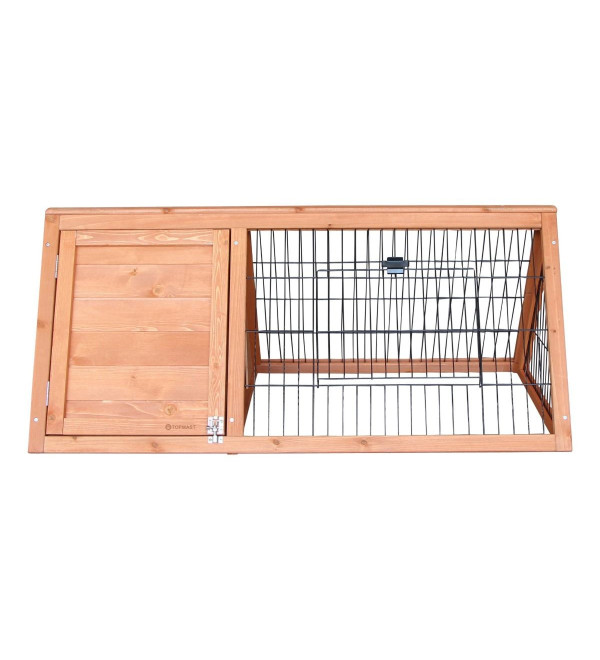 Topmast Fluffy Fields Konijnenren - 100 x 49 x 41 cm - Voor Buiten - Hout