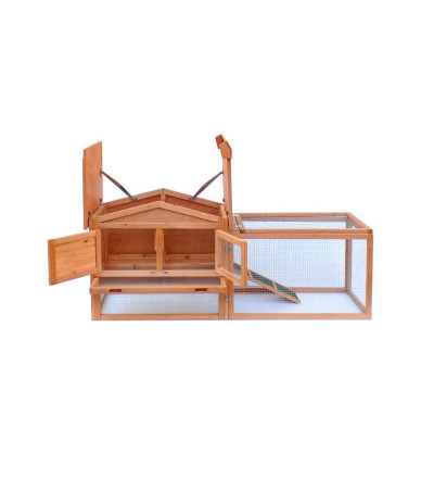 Topmast Konijnenhok Sunshine - 155 x 53 x 70 cm - Voor Buiten - Hout