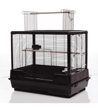 Vogelkooi Ceasar L Zwart met Standaard
