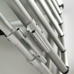 Topmast Autobench Aluminium - Stevige Reisbench - Ronde Buizen - Lichtgrijs