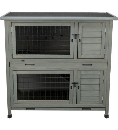 Konijnen verblijf grijs