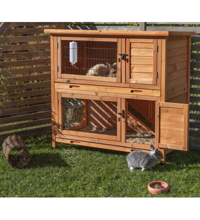 Konijnen verblijf bruin