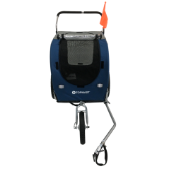 Topmast Easy Flow Hondenfietskar - Met Jogger Functie - Opvouwbaar - Blauw - Large