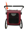 Topmast Easy Flow Hondenfietskar - Met Jogger Functie - Opvouwbaar - Rood - Large
