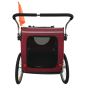 Topmast Easy Flow Hondenfietskar - Met Jogger Functie - Opvouwbaar - Rood - Large