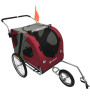 Topmast Easy Flow Hondenfietskar - Met Jogger Functie - Opvouwbaar - Rood - Large
