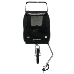 Topmast Easy Flow Hondenfietskar - Met Jogger Functie - Opvouwbaar - Zwart - Large