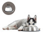 RVS Voerbak Anti Slip 17 cm Extra hoog. Voor Honden met Lange Oren.