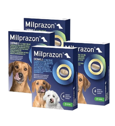 Milprazon worm kauwtabletten hond van 5Kg tot 50Kg 2tab