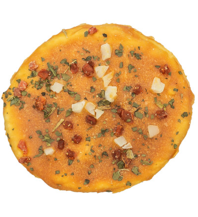 Pizza met kippenborst